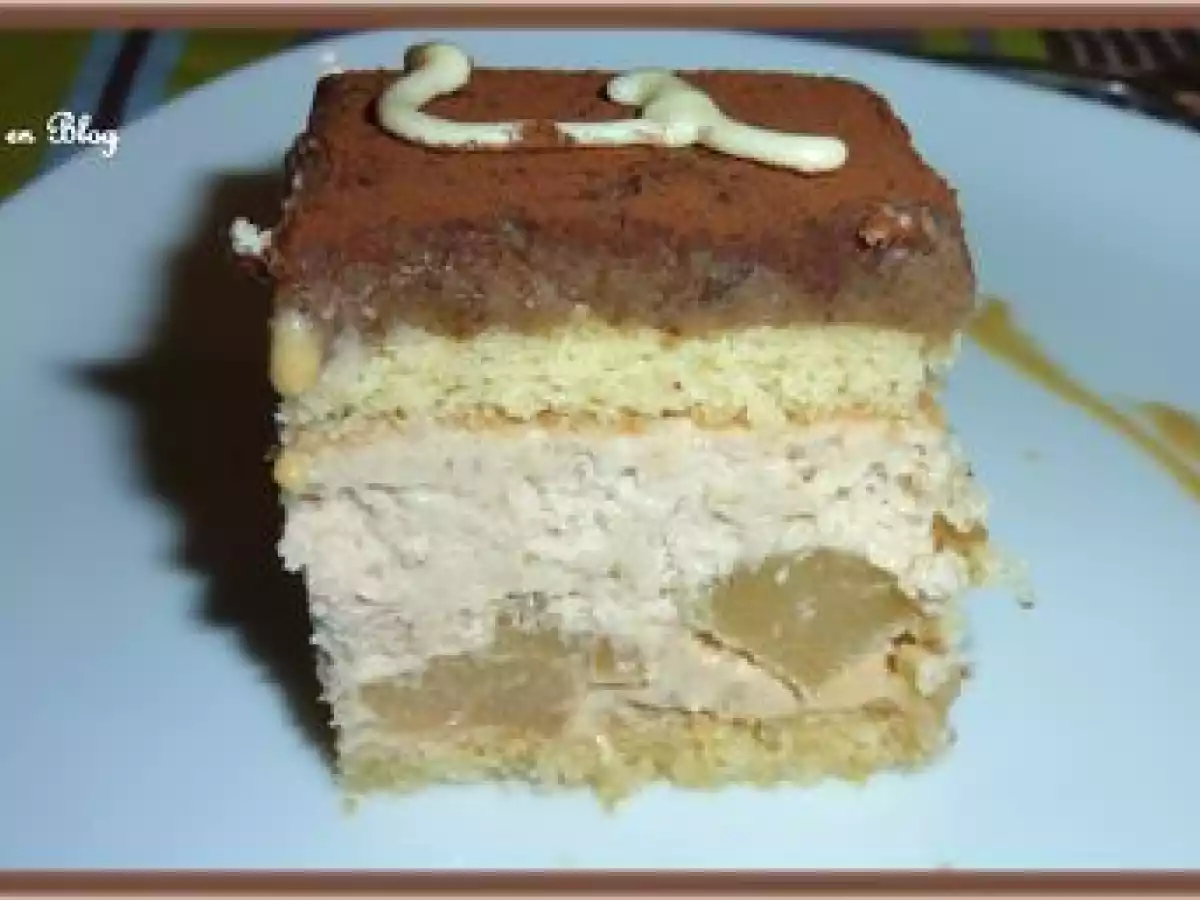 GÂTEAU ENTREMET AUX MARRONS ET AUX POIRES CARAMÉLISÉES - photo 2