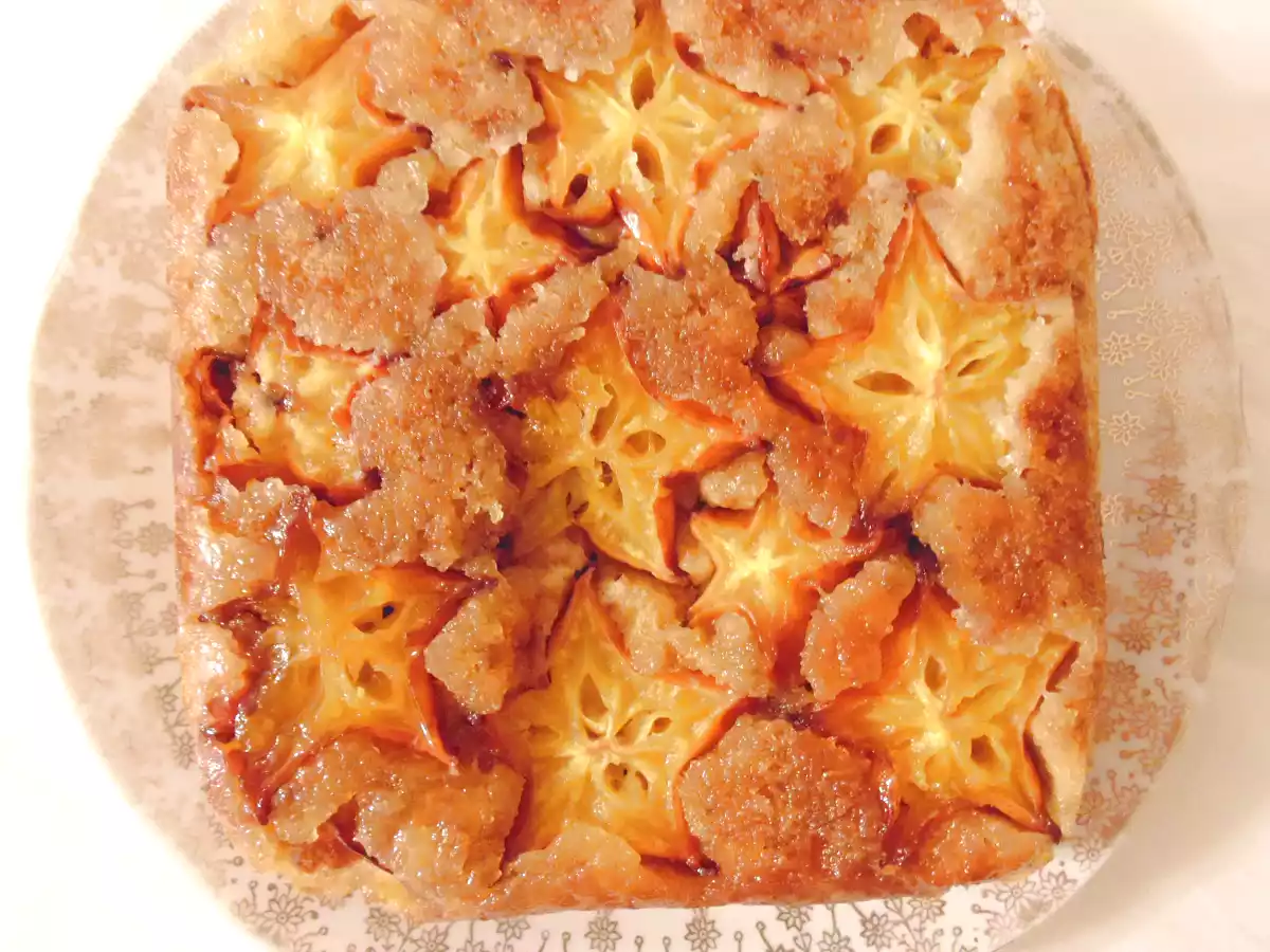 Gateau étoilé aux caramboles de La Réunion