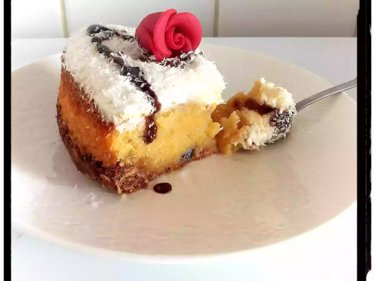 Gâteau fondant de polenta au citron et sa chantilly coco