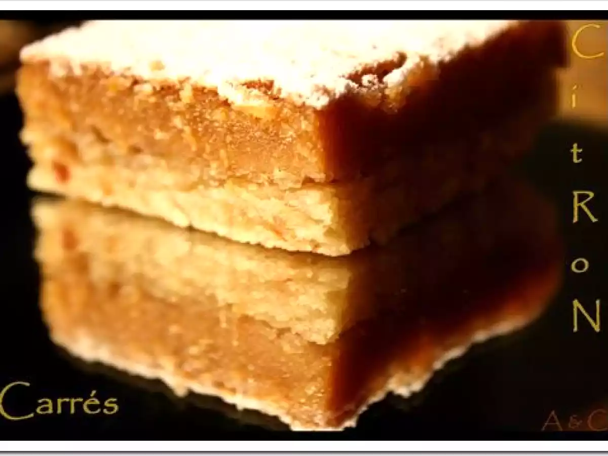 Gâteau fondant et moelleux : Carré (ment) Citron (né) avec un soupçon d'amande