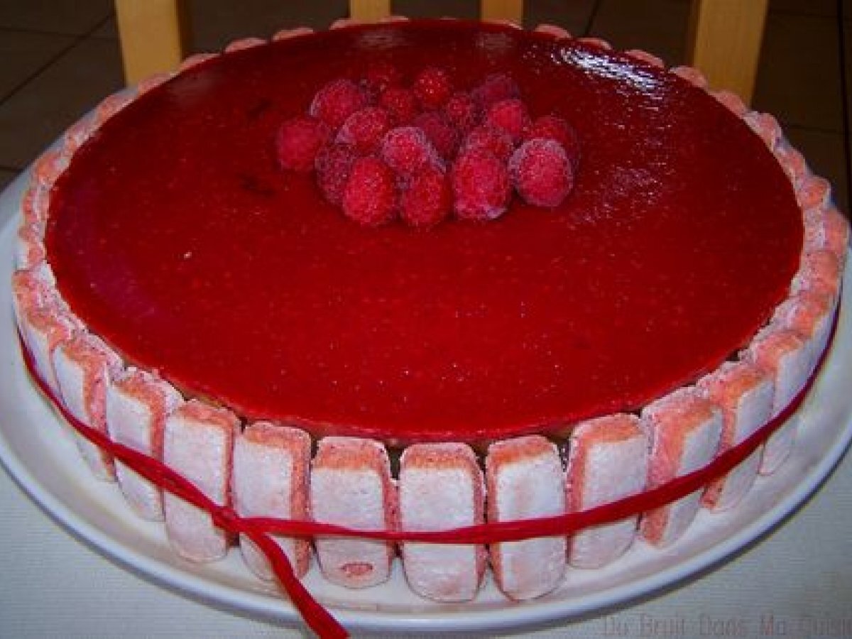 Gateau Framboise Vanille Biscuits De Reims Recette Ptitchef