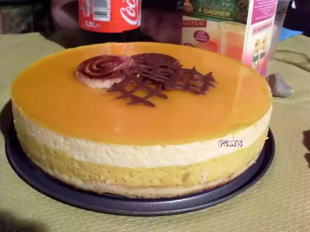 Gâteau fruits exotiques / chocolat blanc