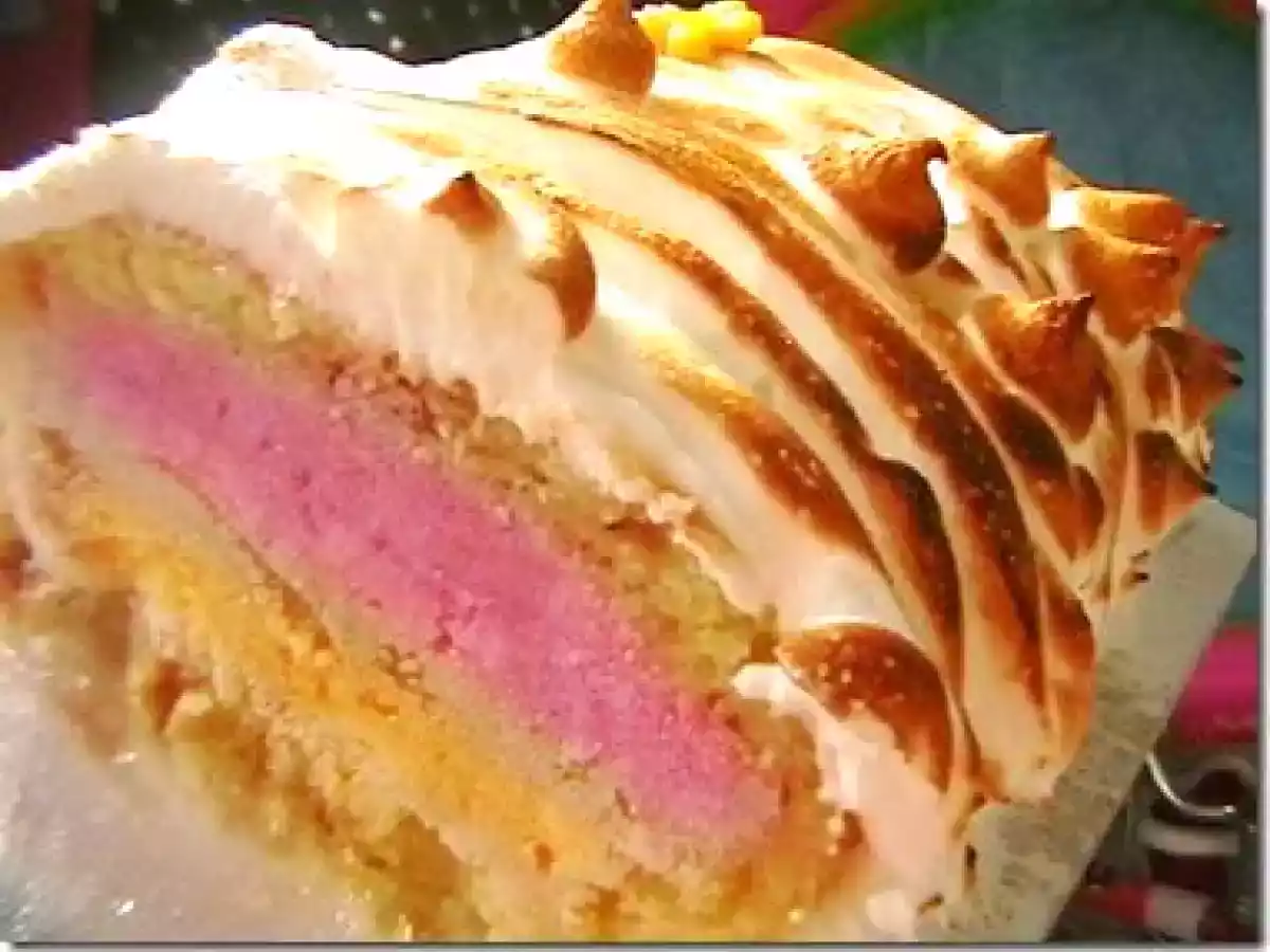 Gâteau glacé Fraise/pêche