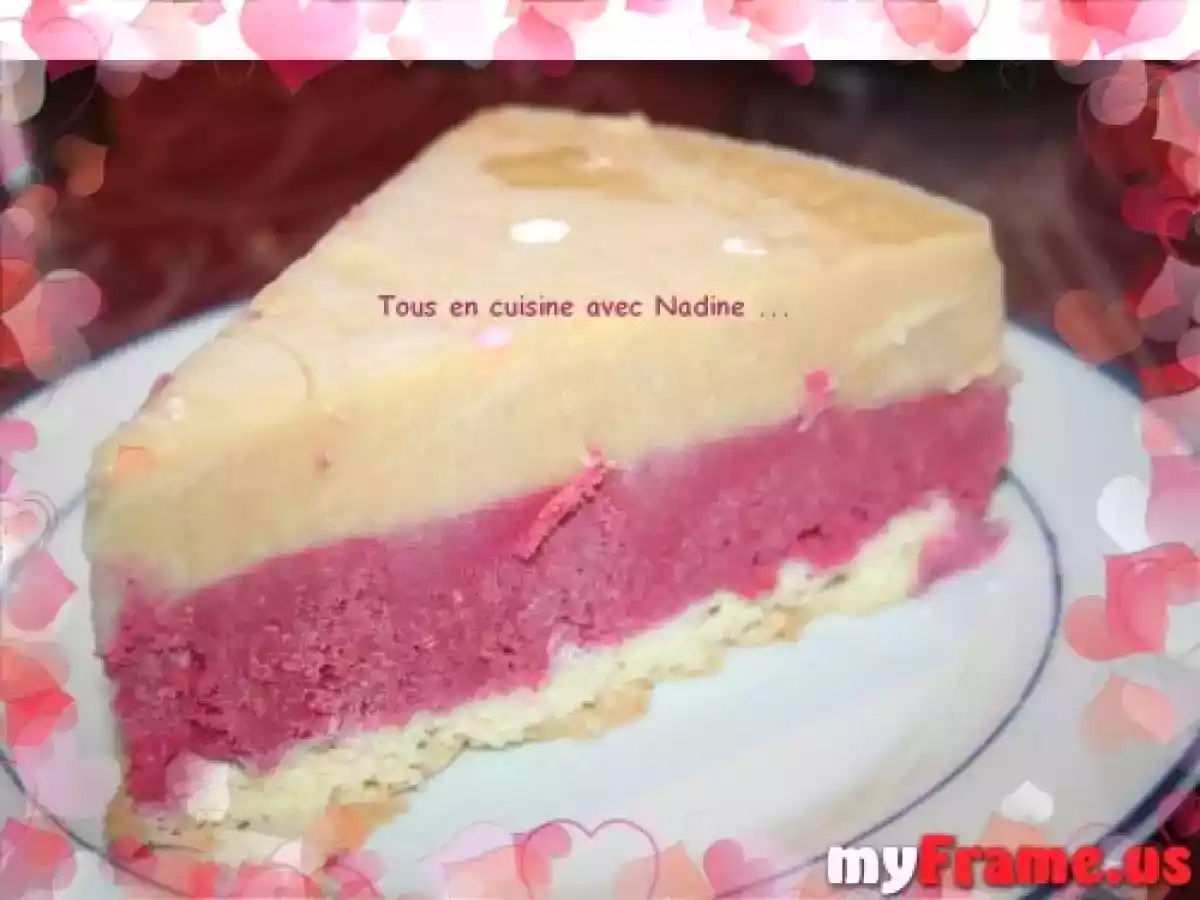 Gâteau glace framboises et caramel