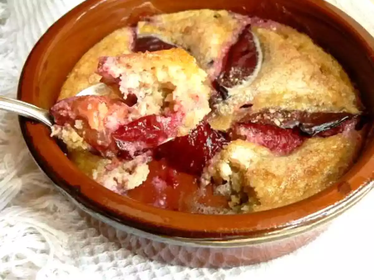 Gâteau hyperprotéiné aux prunes façon clafouti - photo 2