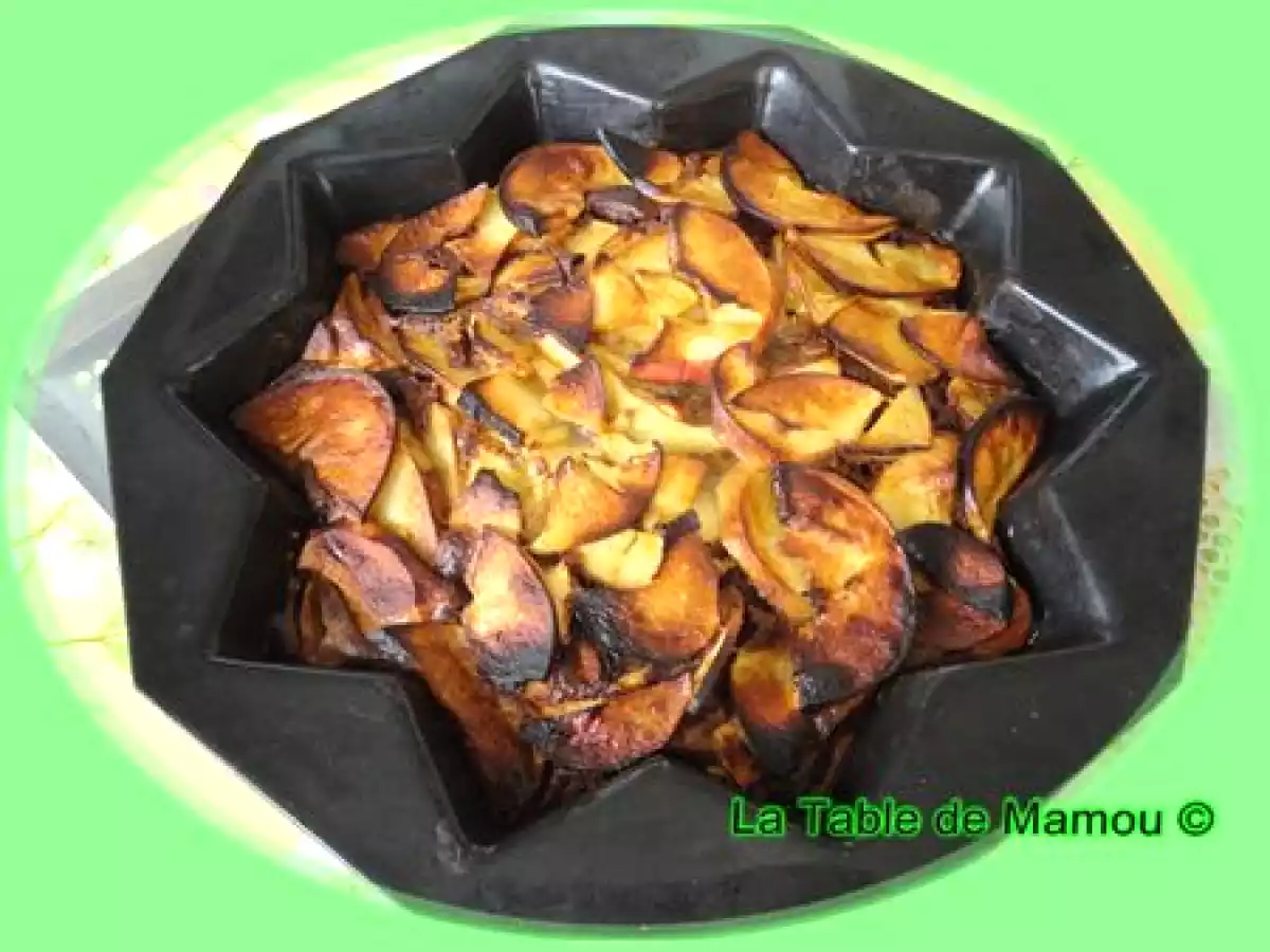 Gâteau invisible poires et pommes au chocolat