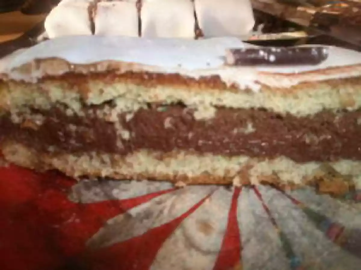 Gâteau le voyage du train (sans protéines de lait de vache)