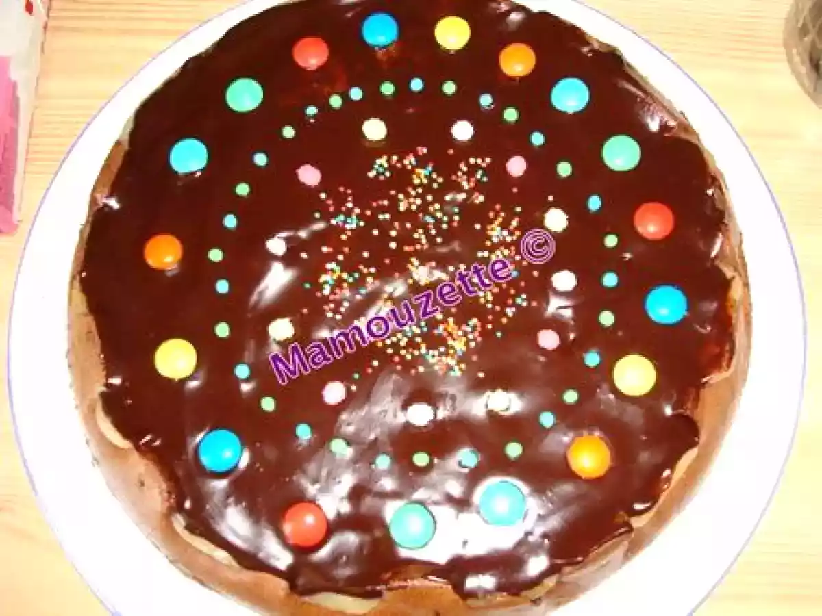 Gâteau léger au fromage blanc au chocolat et à la poire