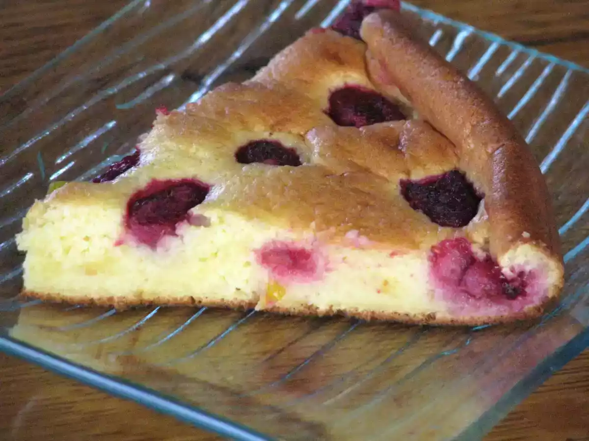 Gâteau léger au lémon curd et aux framboises