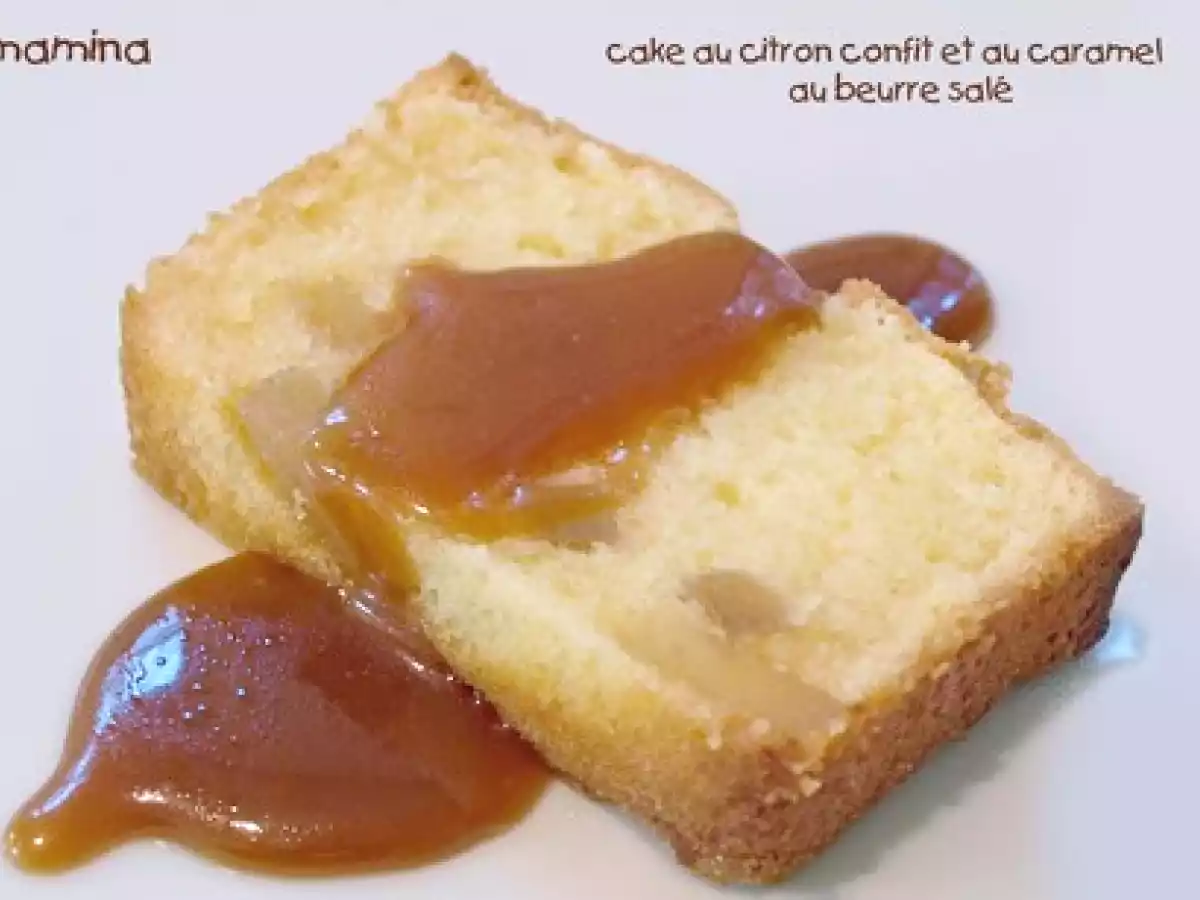 Gâteau léger aux deux citrons, caramel au beurre salé ou Salidou