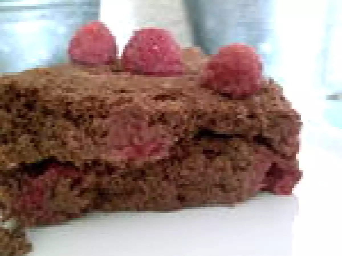 Gâteau léger chocolat framboises