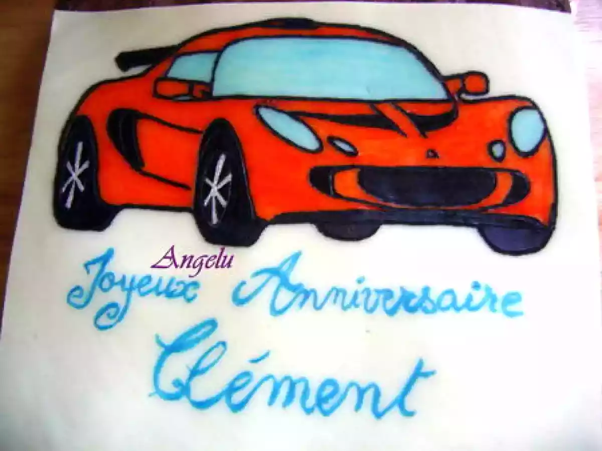 Gâteau Lotus - peinture sur pâte d'amande. - photo 2