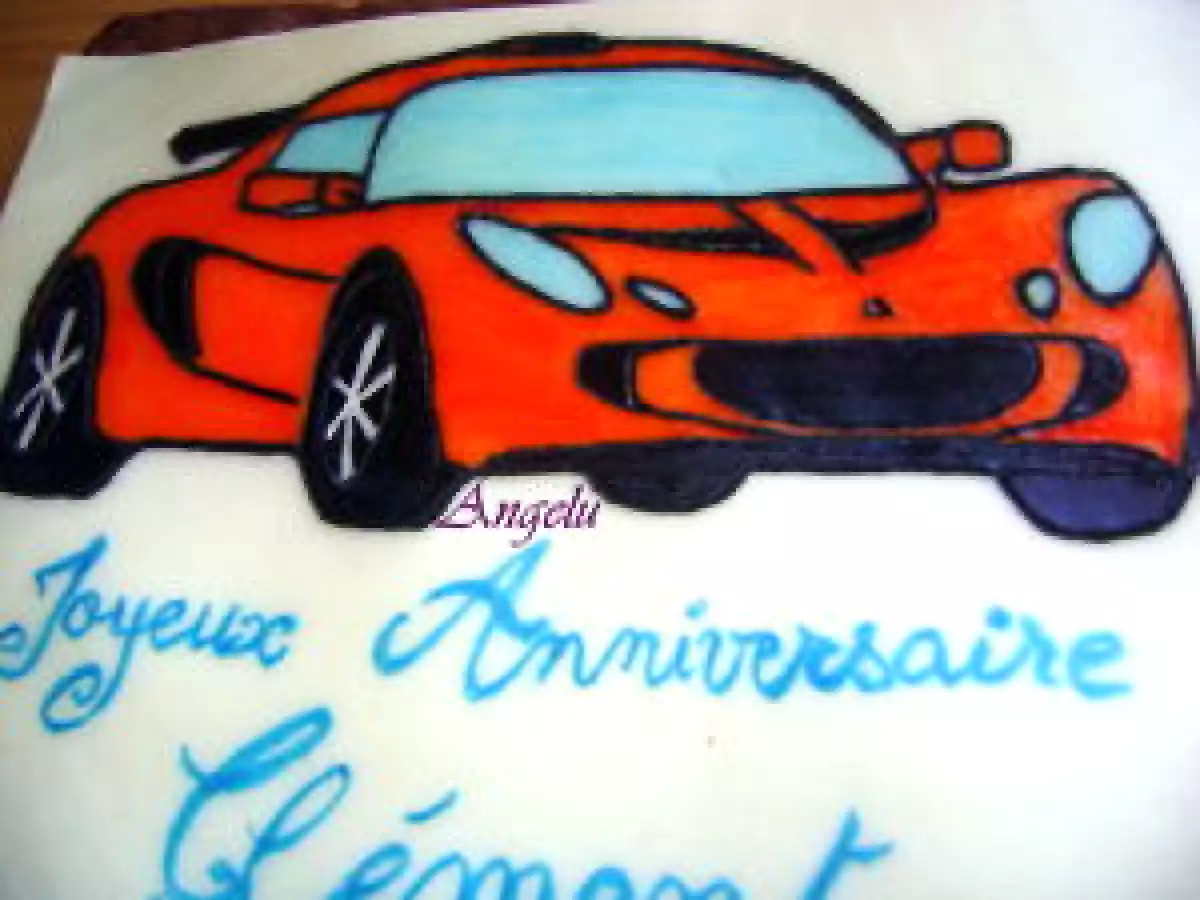 Gâteau Lotus - peinture sur pâte d'amande. - photo 3