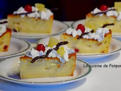 Gâteau magique à l'ananas et aux griottines