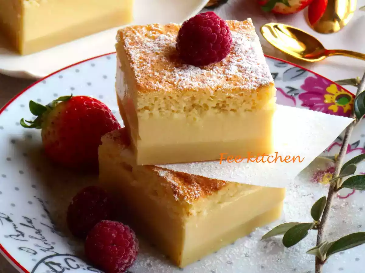 Gâteau magique à la vanille facile et rapide