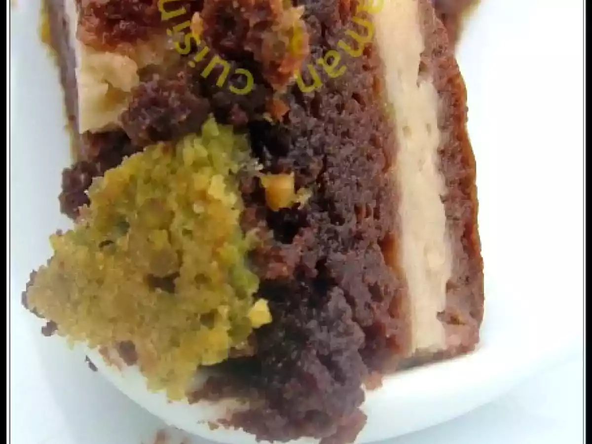 Gâteau magique au chocolat blanc pistache - photo 2