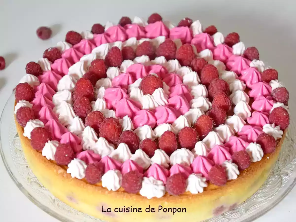 Gâteau magique aux framboises