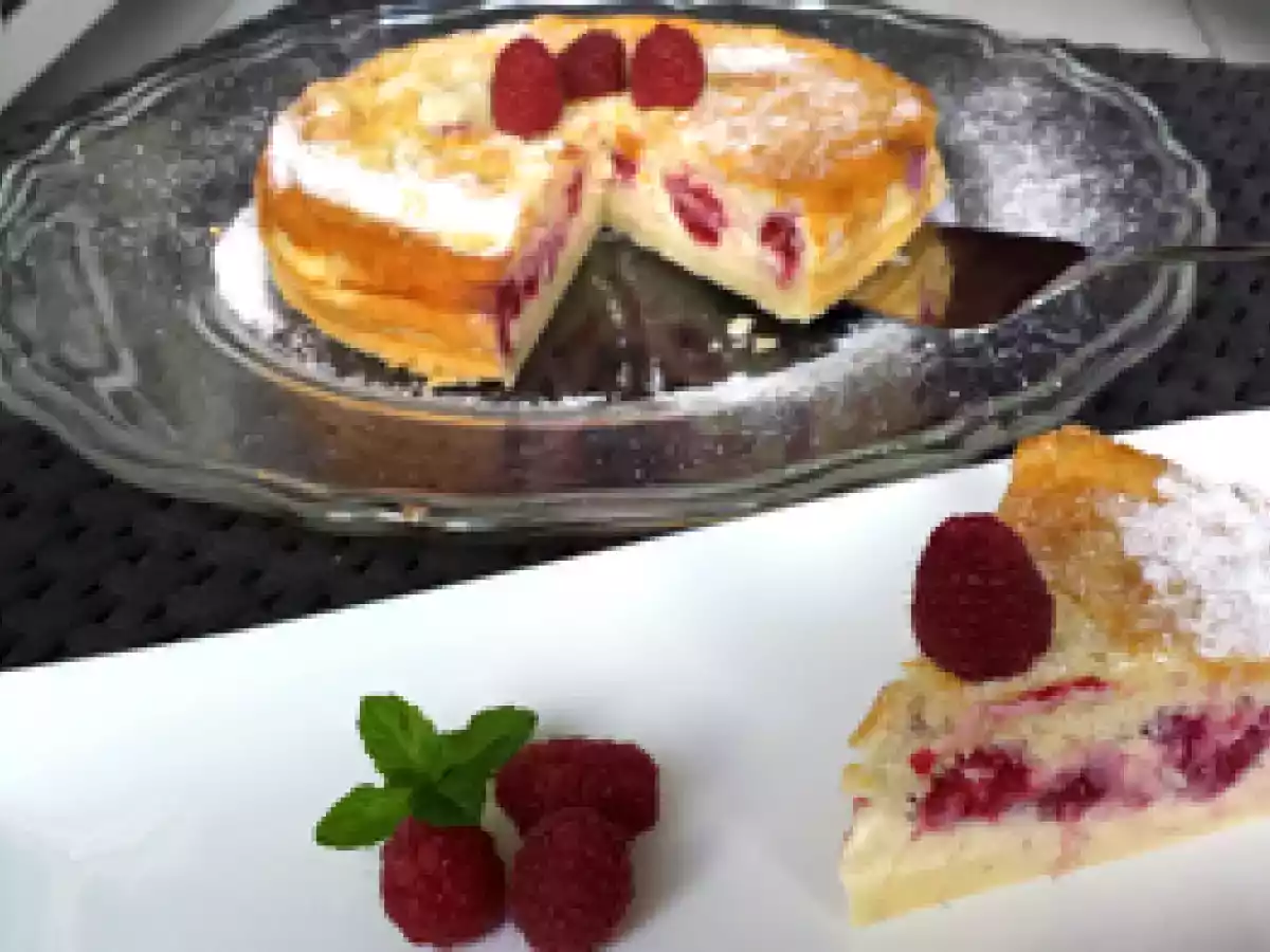 Gâteau magique Vanille Framboise - Recette Thermomix