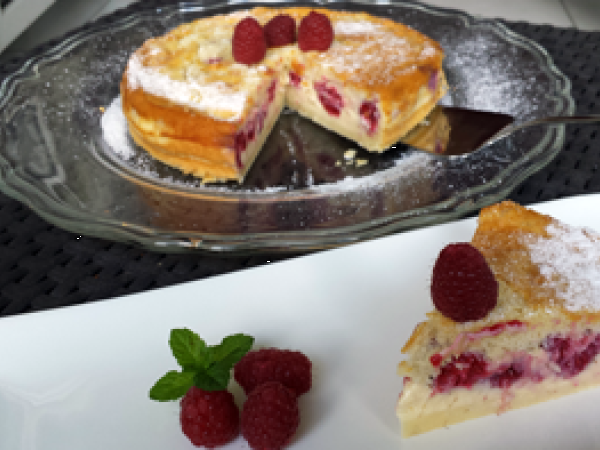 Gâteau magique Vanille Framboise - Recette Thermomix