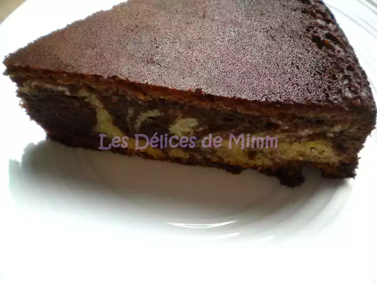 Gâteau marbré au lait concentré