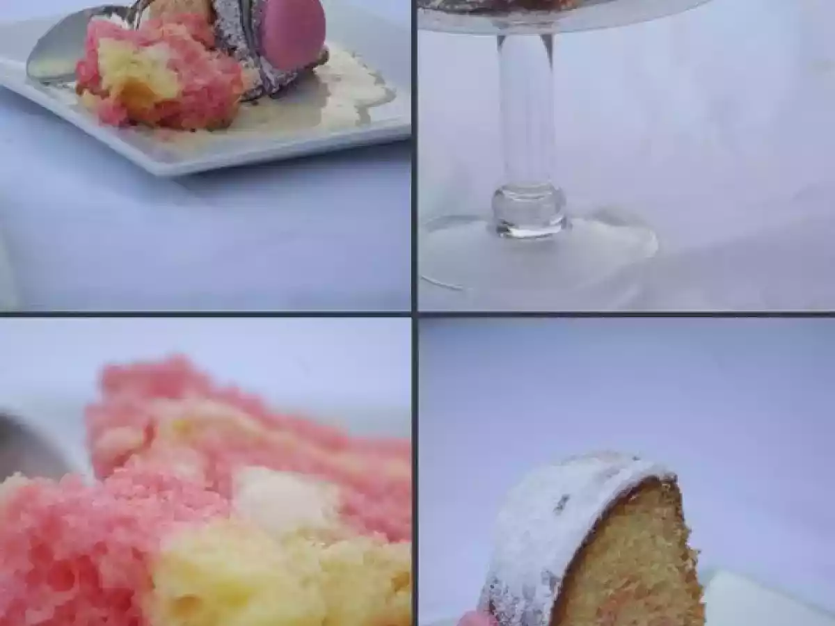 Gâteau marbré Géranium / citron