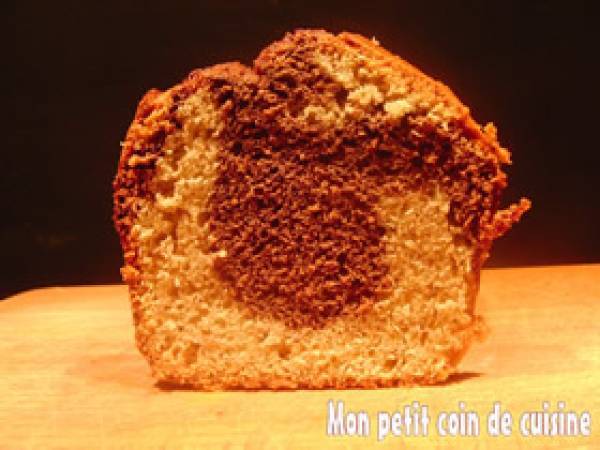 Gâteau marbré sans lait de vache