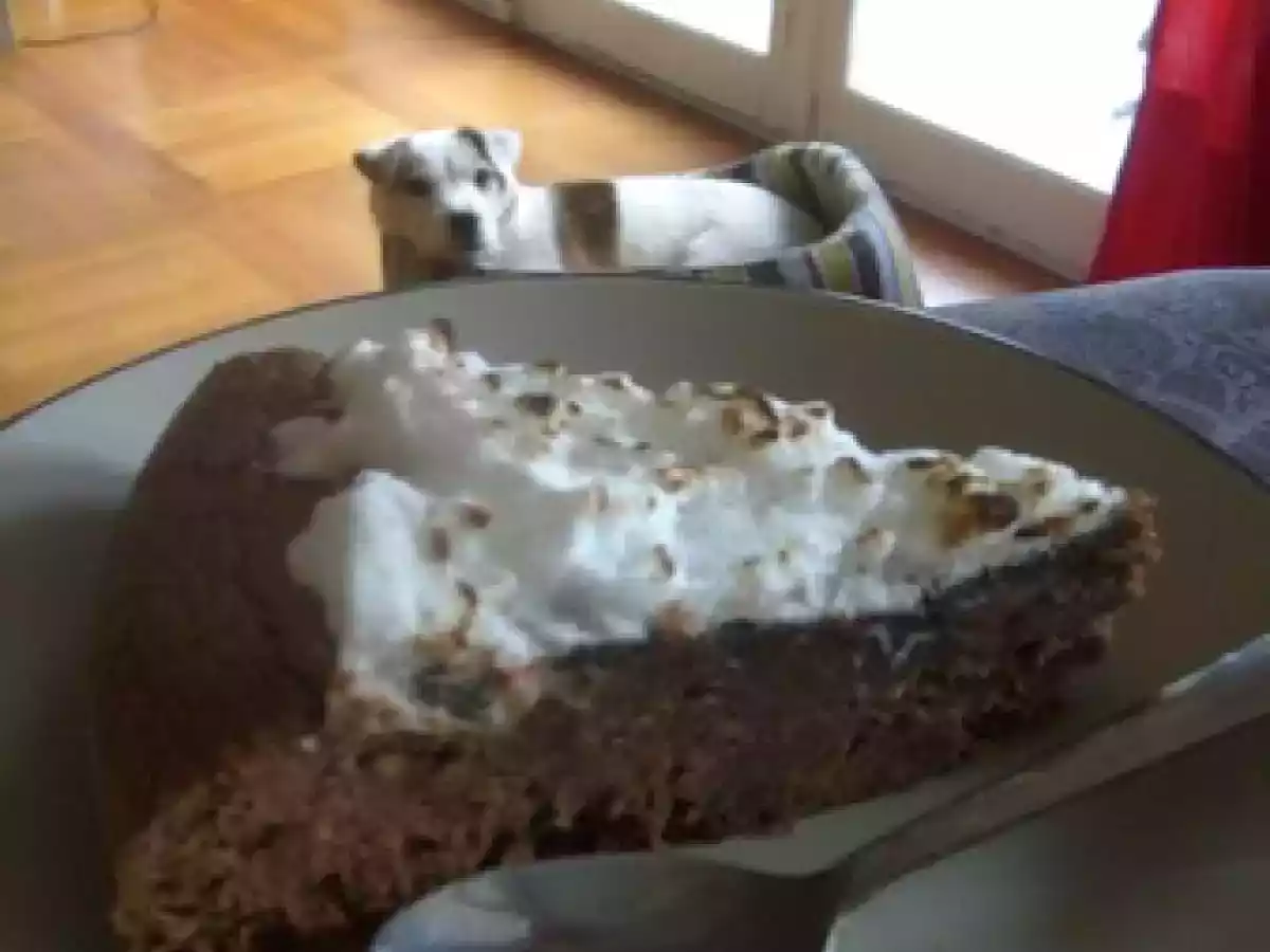 Gâteau meringué au chocolat et à la crème de marrons