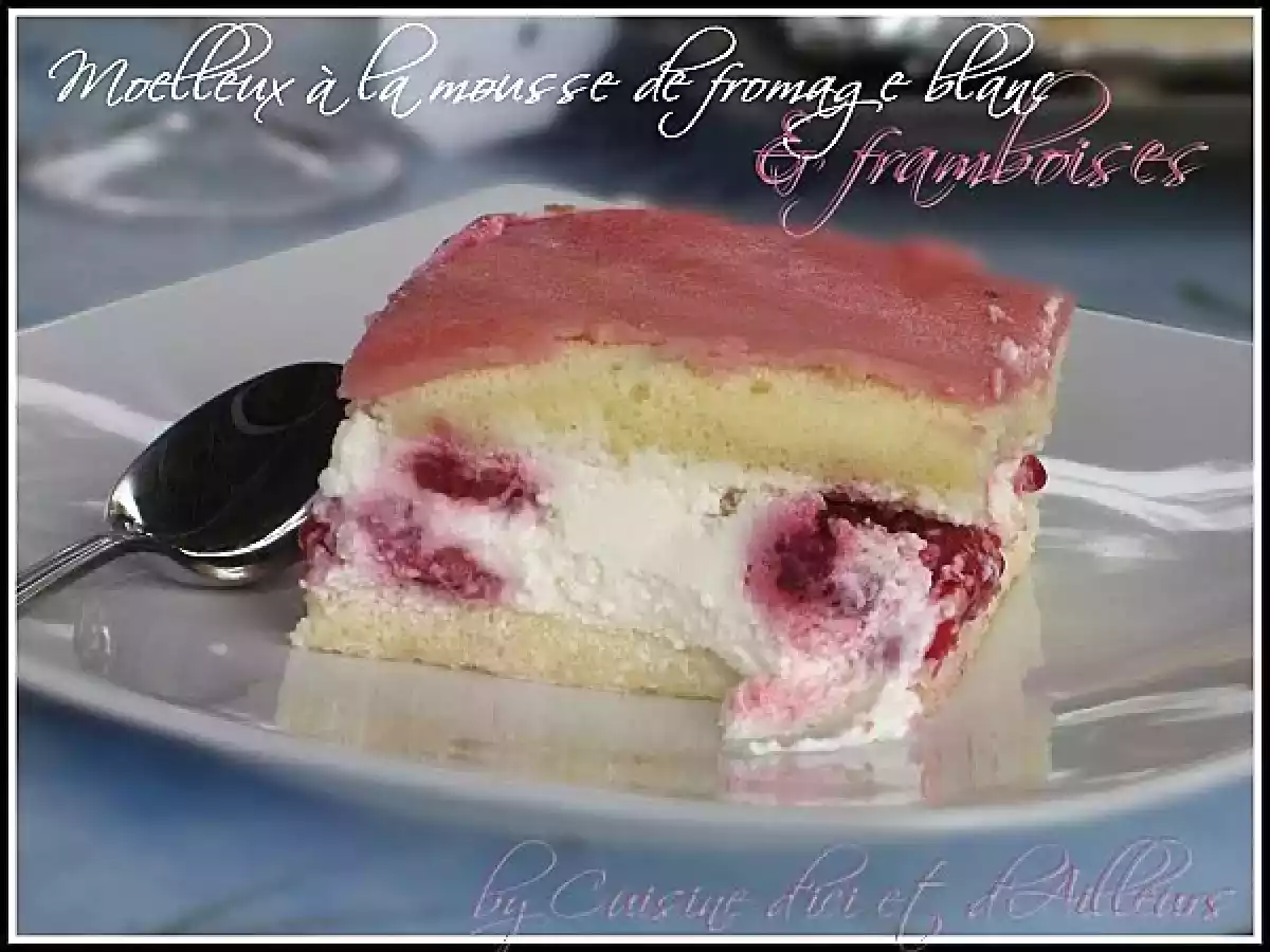 Gateau moelleux à la mousse de fromage blanc