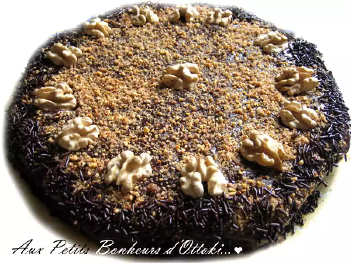 Gâteau moelleux aux noix et ganache au chocolat - photo 2