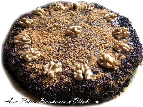 Gateau Moelleux Aux Noix Et Ganache Au Chocolat Recette Ptitchef
