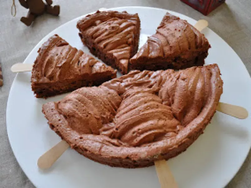 Gâteau-mousse au chocolat noir, poires et marrons confits en version de fêtes - photo 4