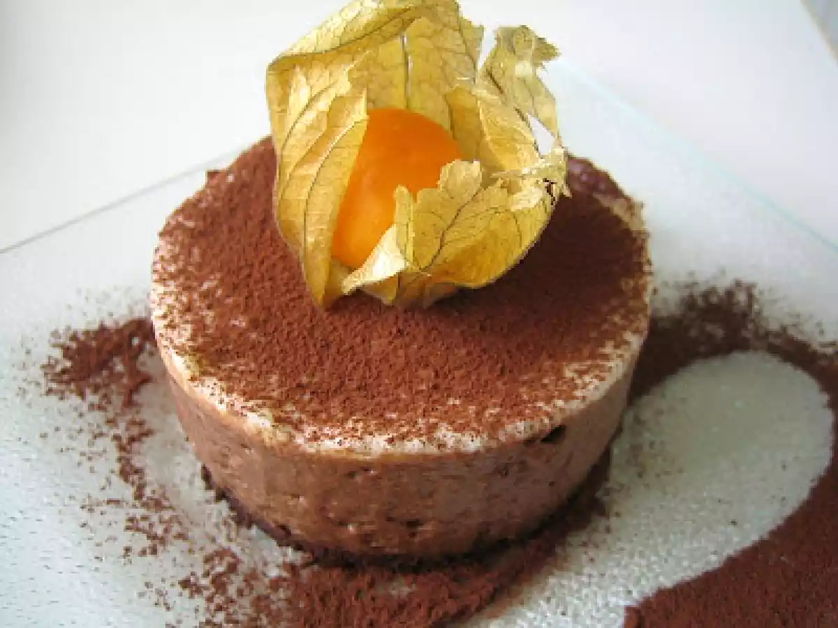 GATEAU MOUSSE CHOCOLAT NOIR GANACHE BLANCHE!!