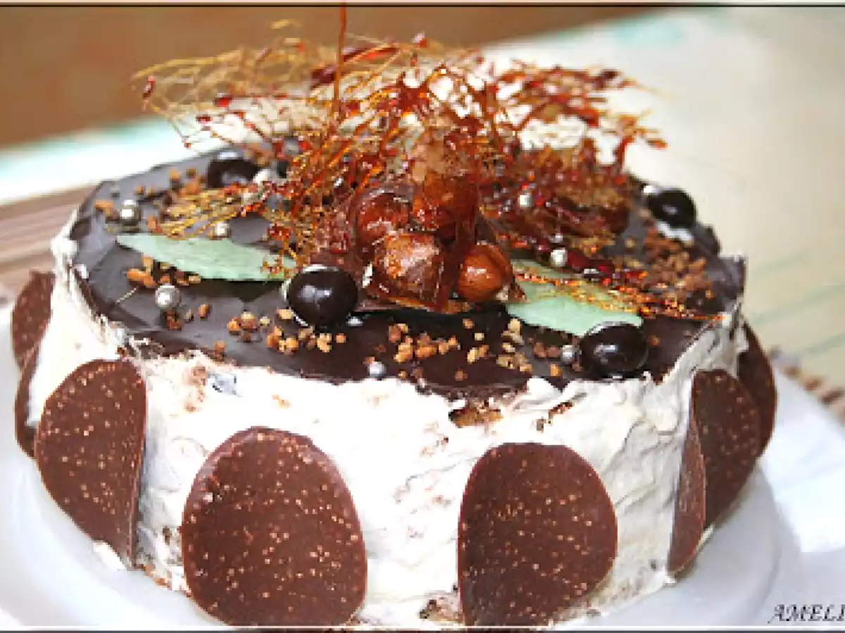 GATEAU NOISETTE- MOUSSE CHOCO-PRALINOISE