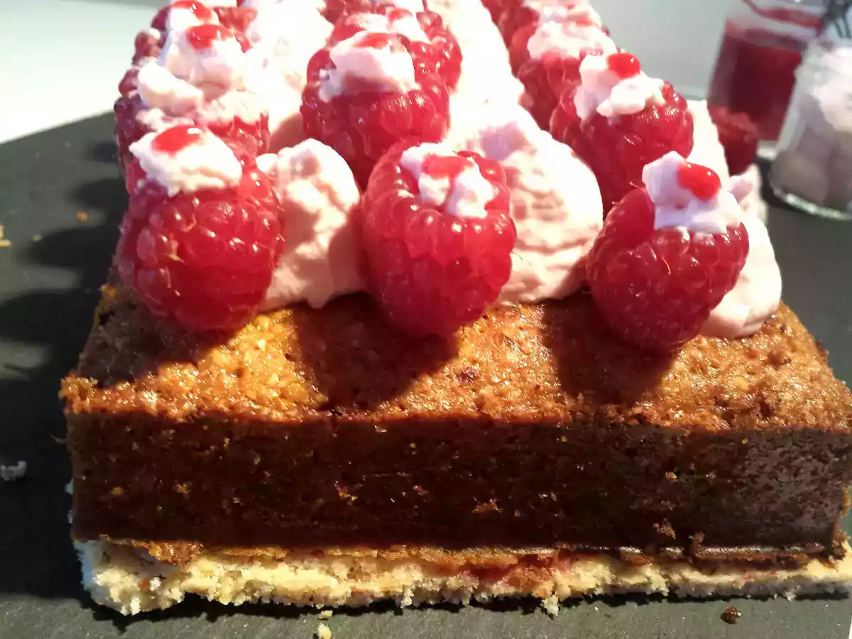 Gâteau noisettes et framboises - photo 3
