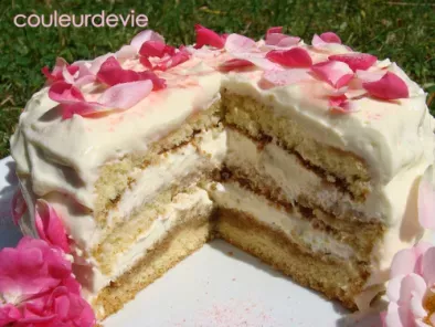 Gâteau nuage aux pétales de rose, photo 4