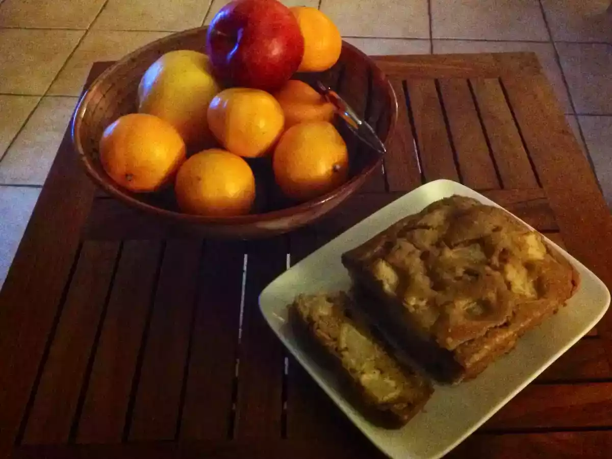 Gâteau poire amandes chocolat sans gluten ni produits laitiers