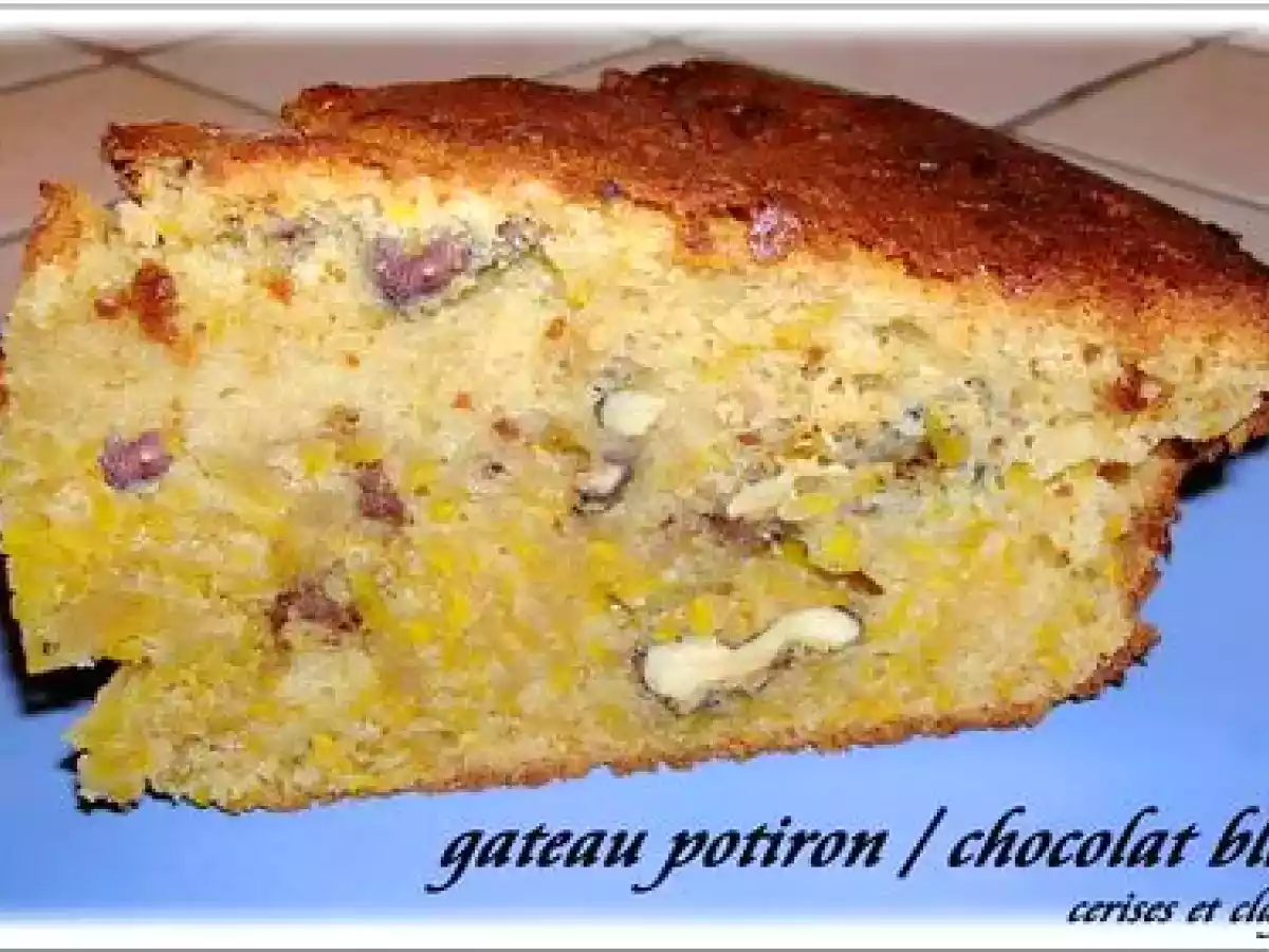 GATEAU POTIRON / CHOCOLAT BLANC ET NOIX