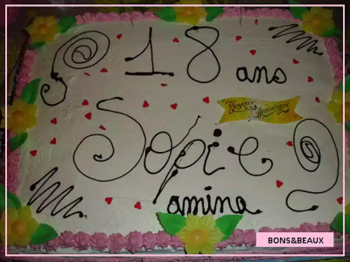 GATEAU POUR LES 18 ANS