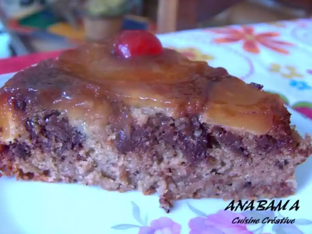 Gâteau renversé à l'ananas et chocolat - photo 2
