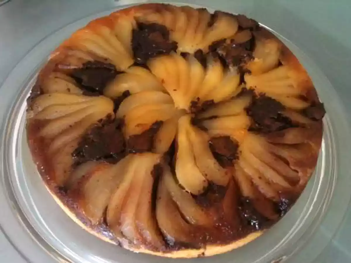Gâteau renversé poire-chocolat