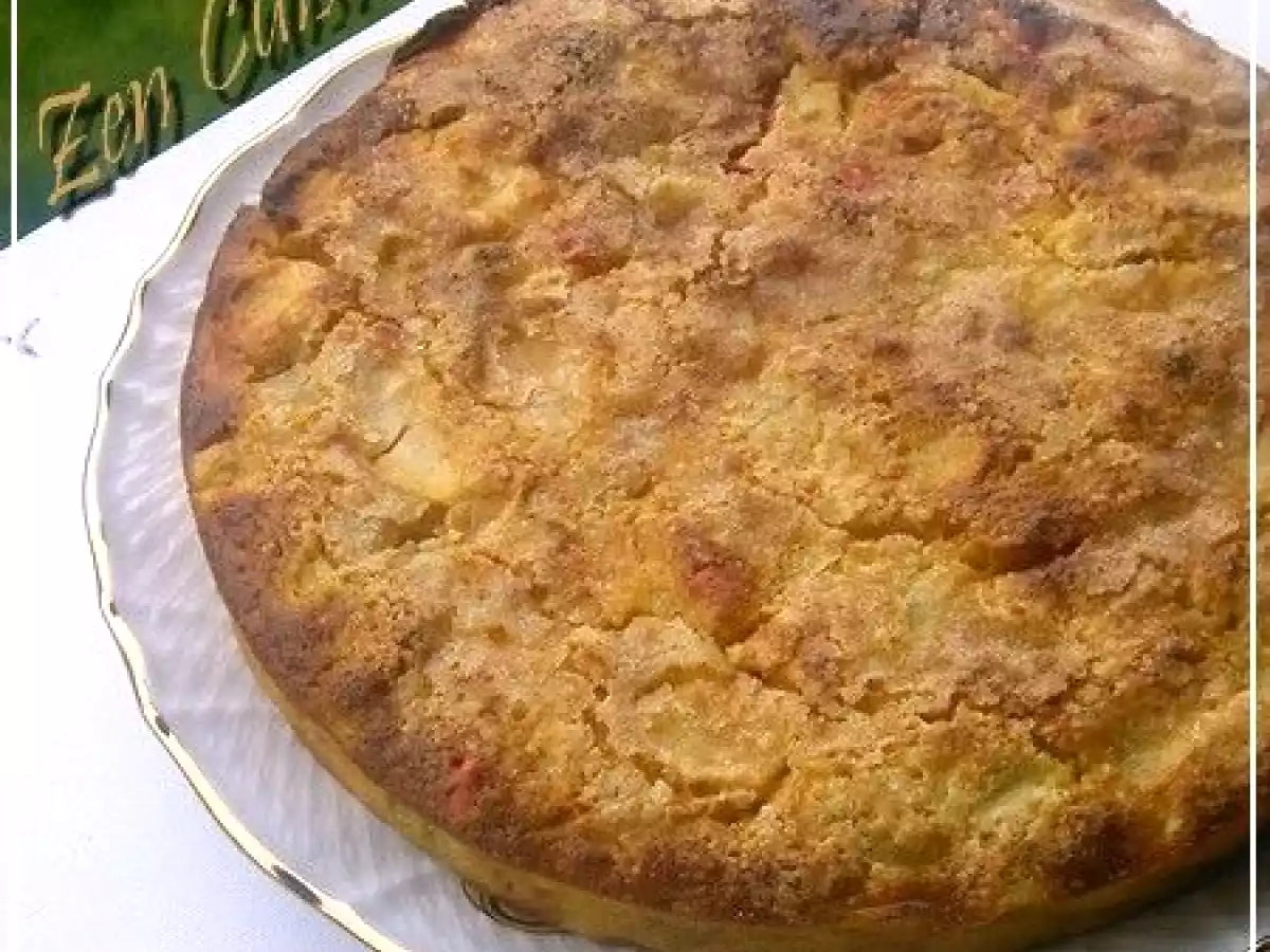 Gâteau ricotta pomme rhubarbe praline - photo 2