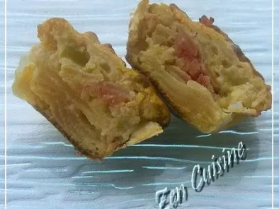Gâteau ricotta pomme rhubarbe praline