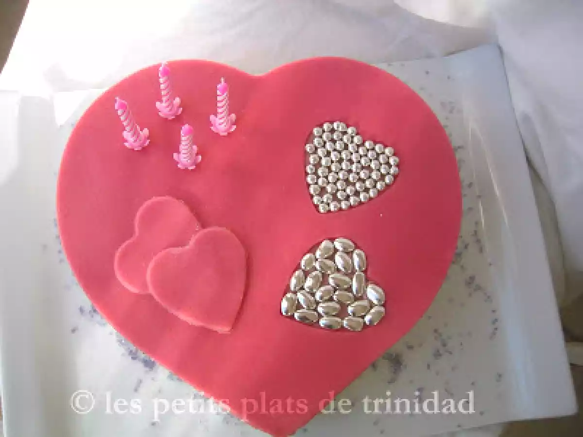 Gâteau rose, coeur et mousse... la recette enfin!