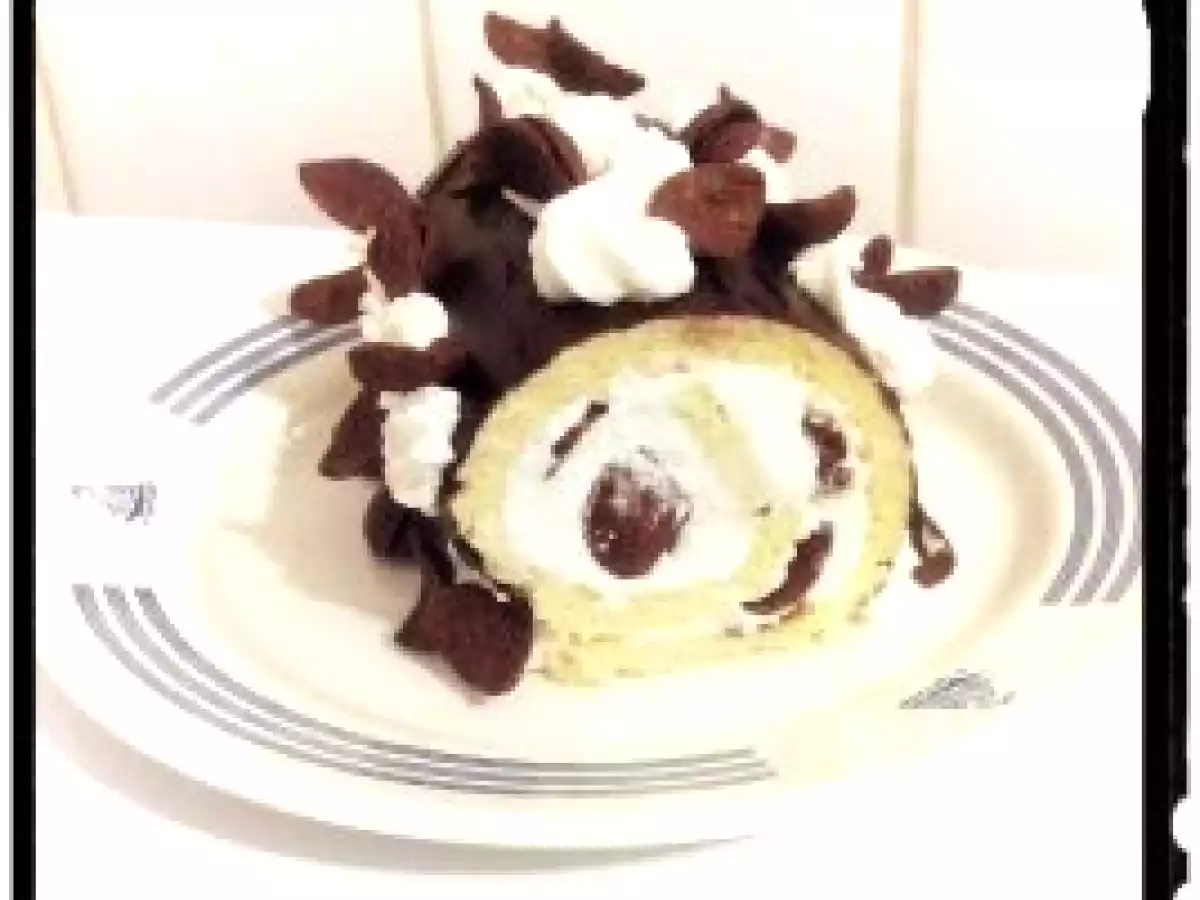 Gâteau roulé chocolat - chantilly