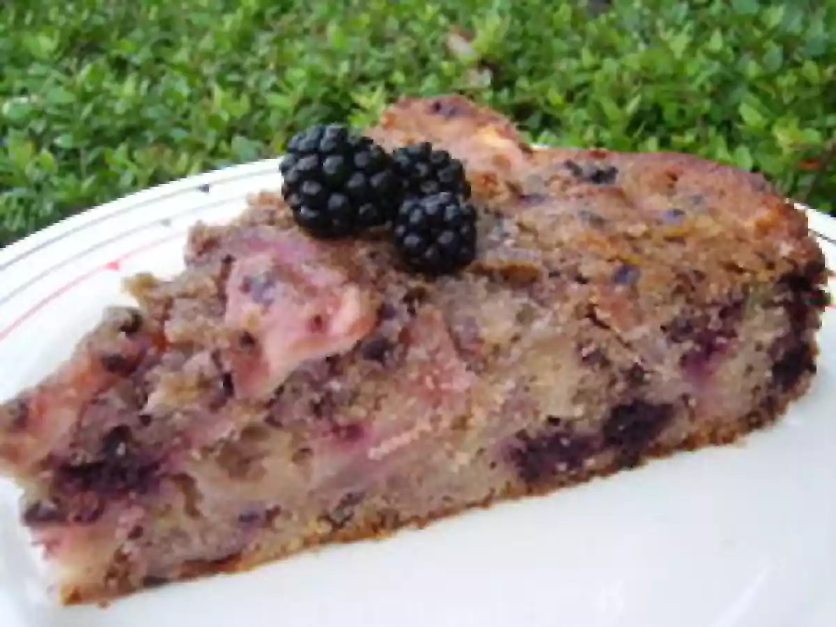 GÂTEAU RUSTIQUE D'AUTOMNE AUX POMMES ET AUX MÛRES