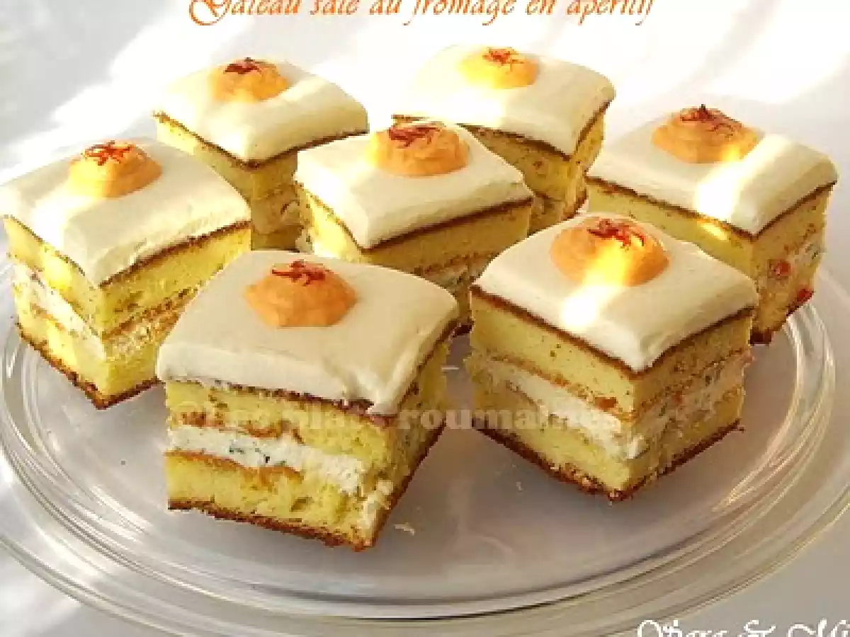 Gâteau salé au fromage en apéritif