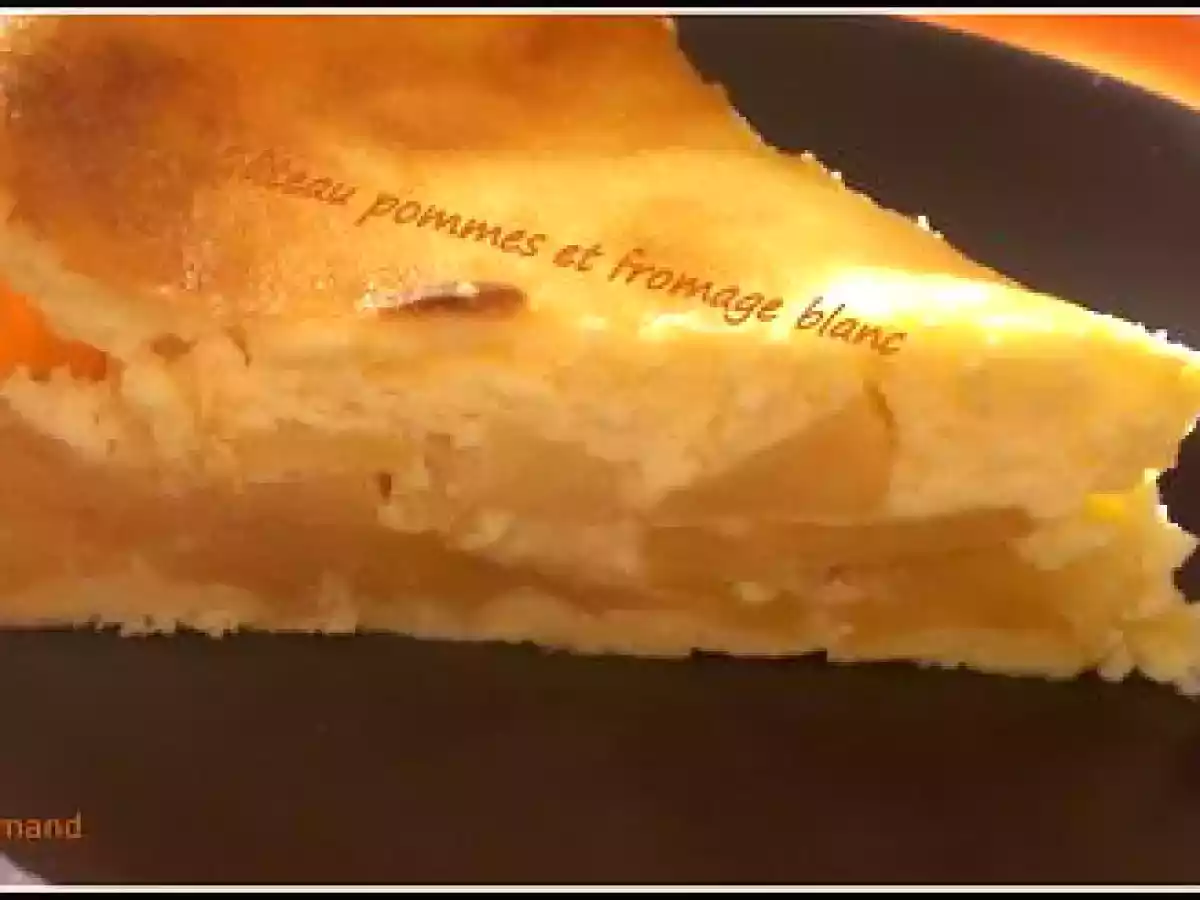 Gâteau-tarte pommes et fromage blanc au limoncello