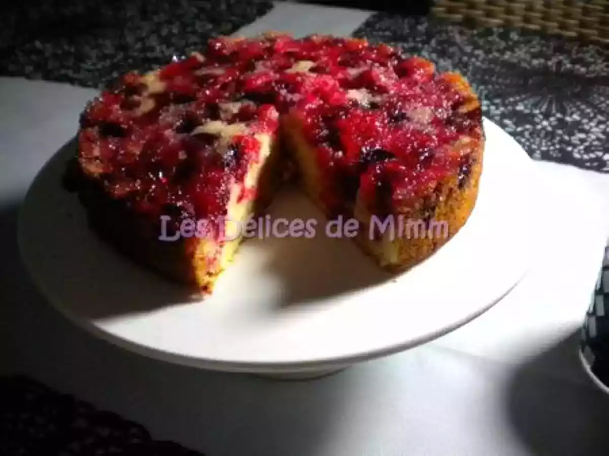 Gâteau Tatin aux cranberries et à la fève tonka