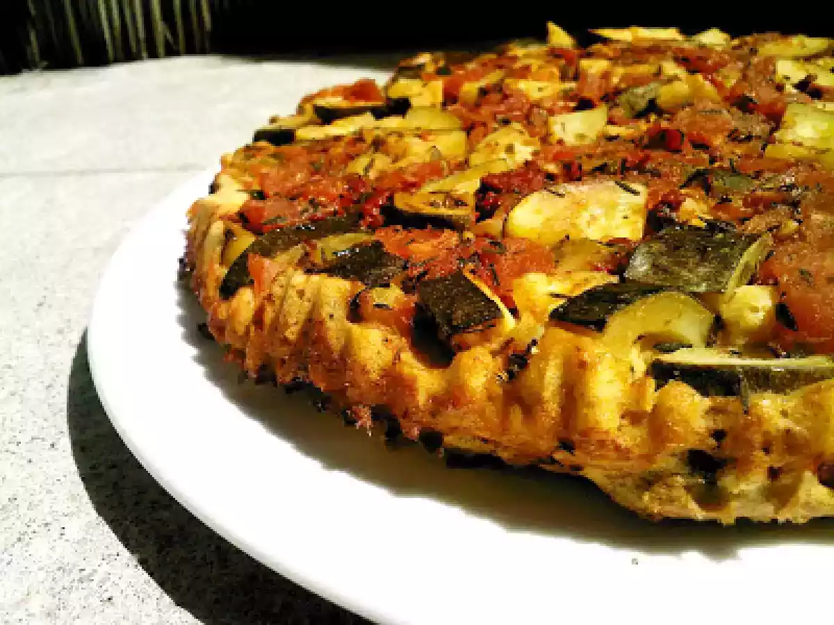 Gâteau tatin tomate-courgette - sans gluten, sans lactose