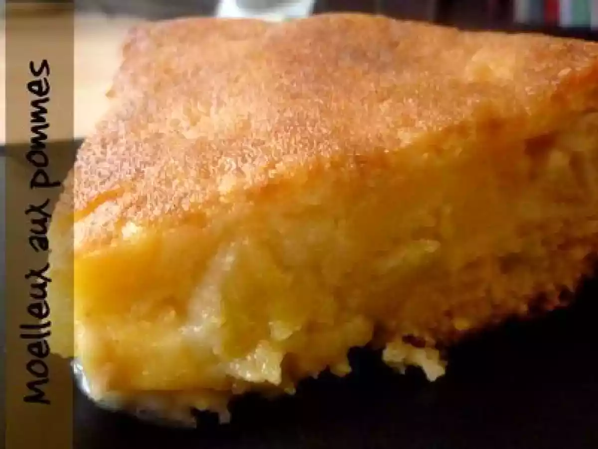 Gâteau très moelleux aux pommes et à la crème de calisson